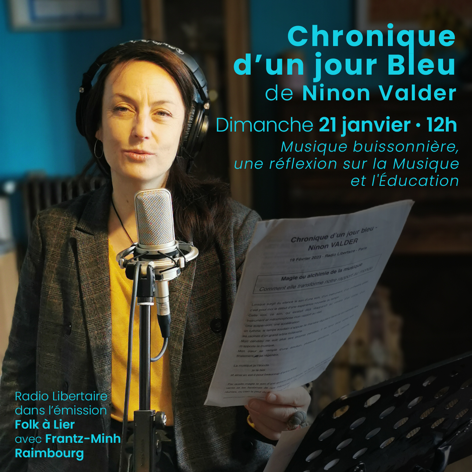 Chronique d&rsquo;un Jour Bleu  | Musique buissonière – une réflexion sur la musique et l&rsquo;éducation| 21 janvier 2024